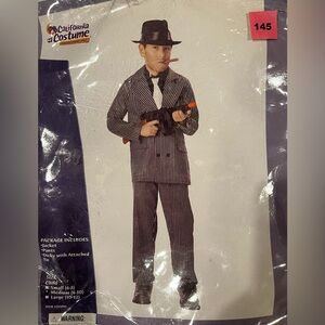 California Costume Black and White Pinstripe Gangster Suit for Kids